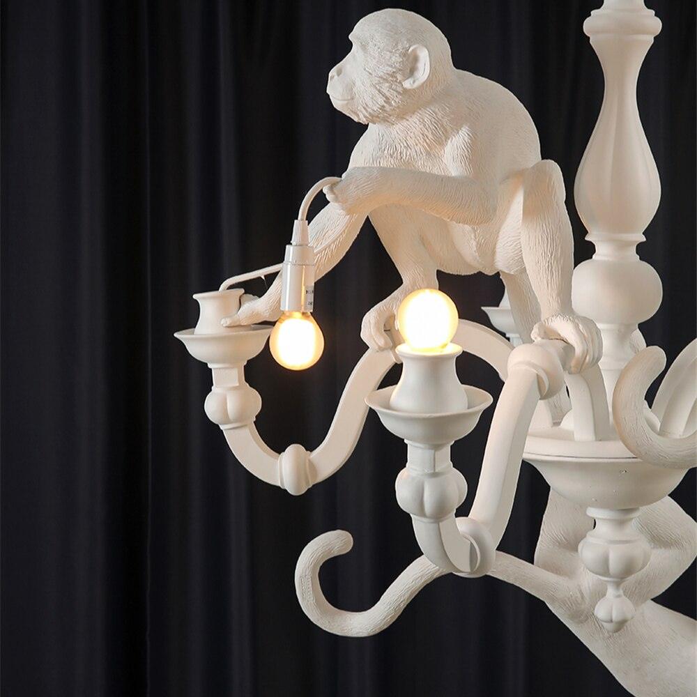 Tixor Chandelier Monkey Black Playful Sculpture-Neutral Decor