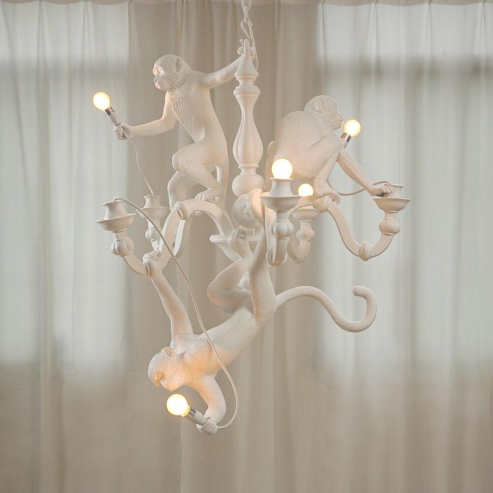 Tixor Chandelier Monkey Black Playful Sculpture-Neutral Decor