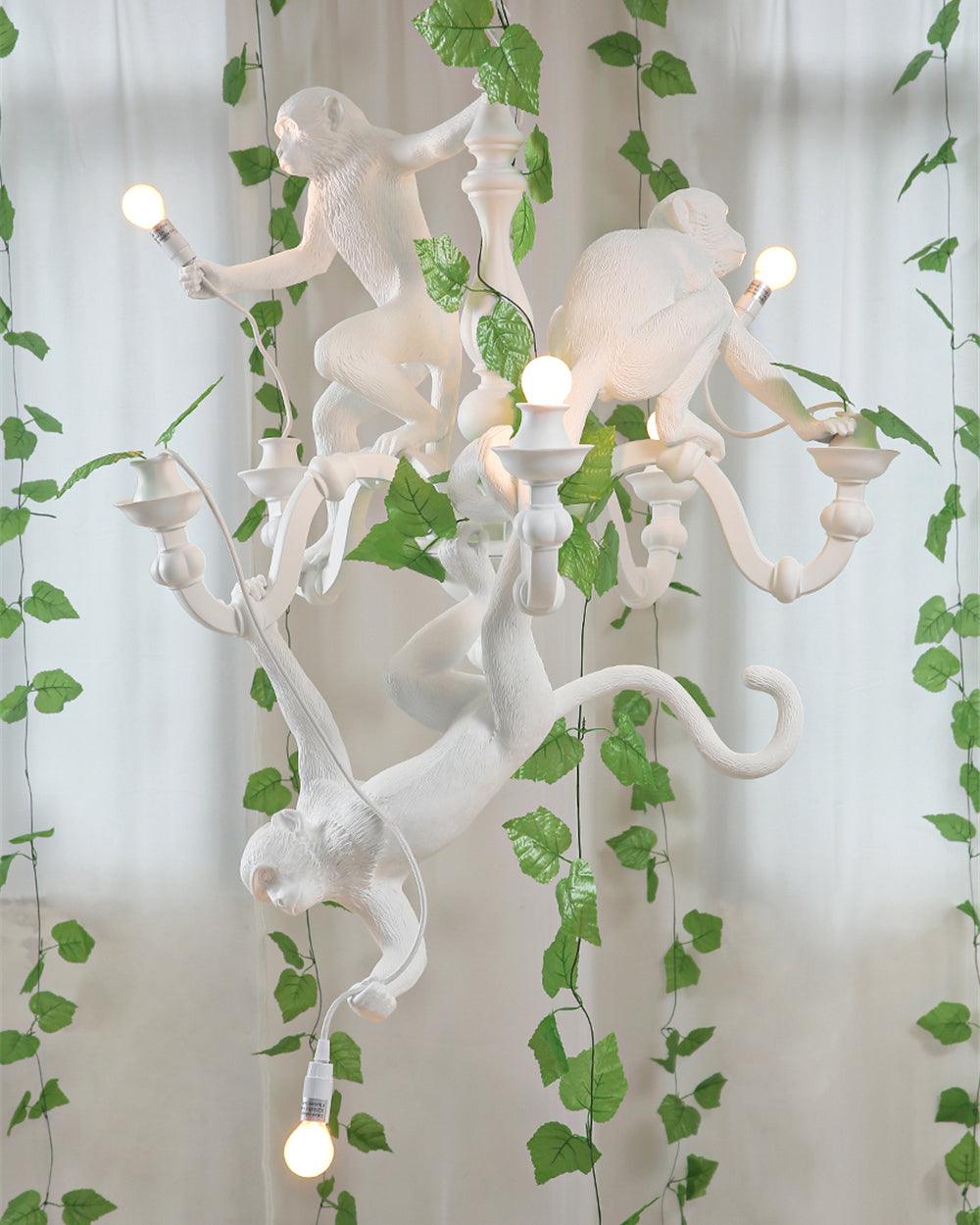 Tixor Chandelier Monkey Black Playful Sculpture-Neutral Decor
