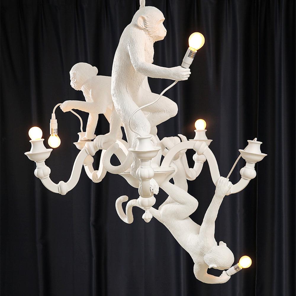 Tixor Chandelier Monkey Black Playful Sculpture-Neutral Decor