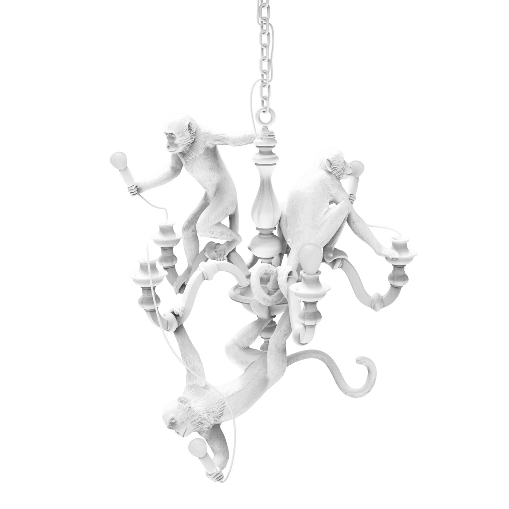 Tixor Chandelier Monkey Black Playful Sculpture-Neutral Decor