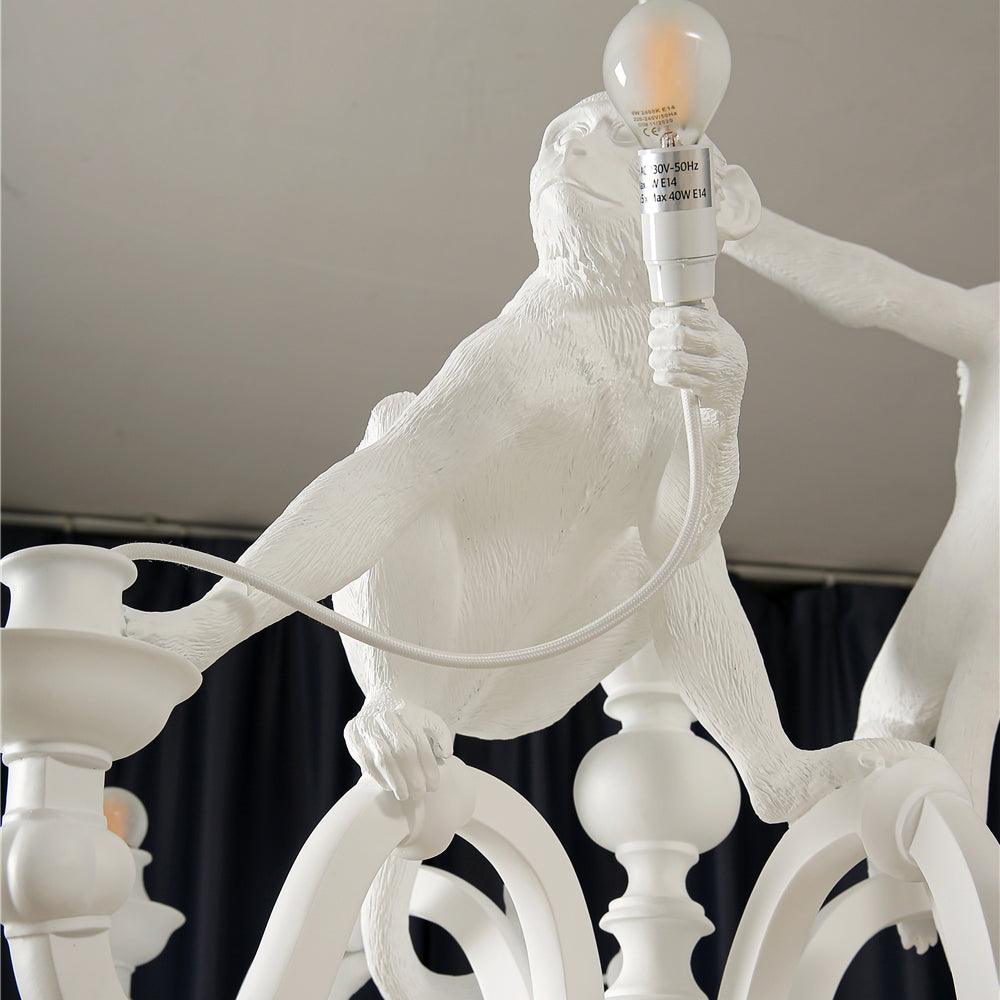 Tixor Chandelier Monkey Black Playful Sculpture-Neutral Decor