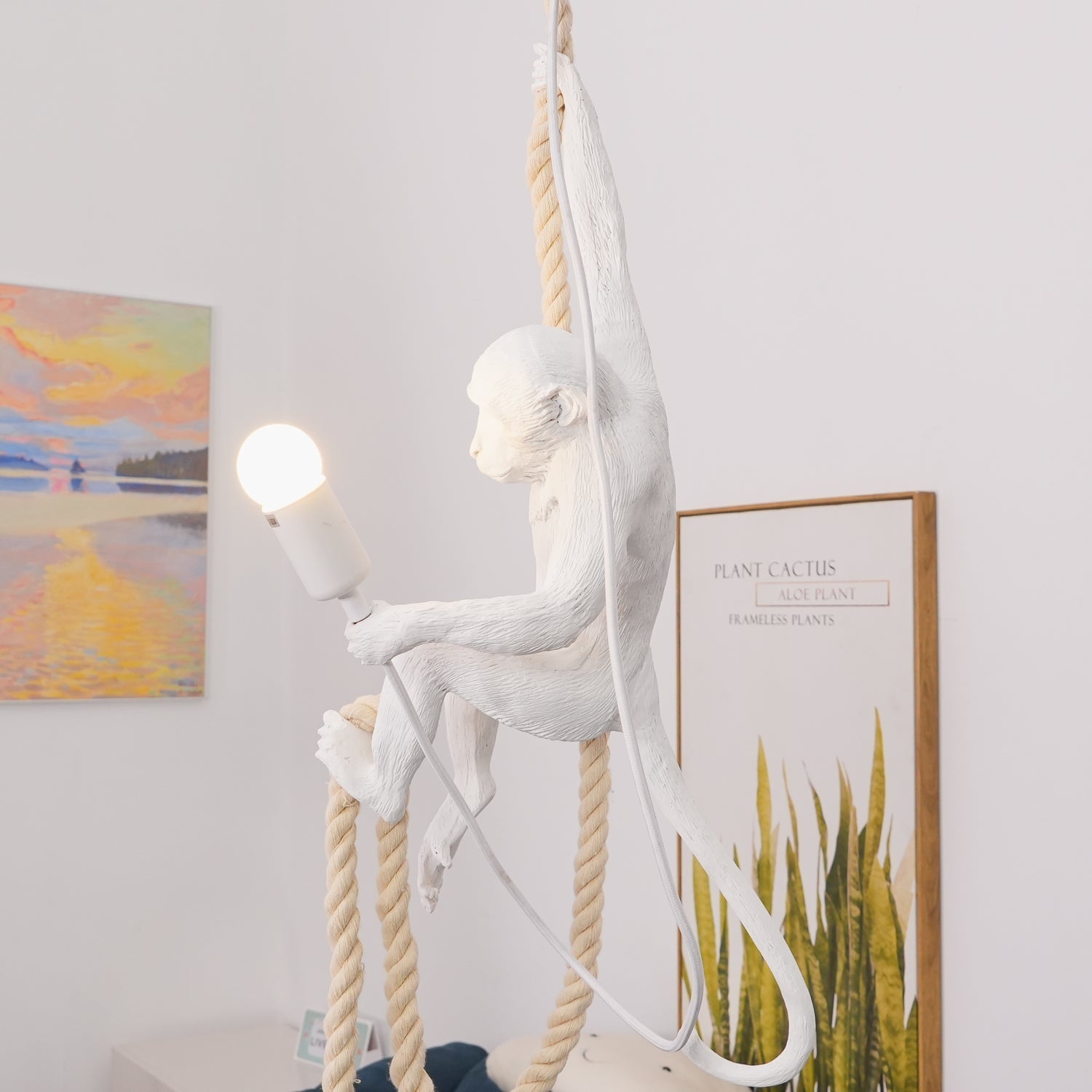 Epiran Resin Rope Artistic Pendant Lamp-Neutral Decor
