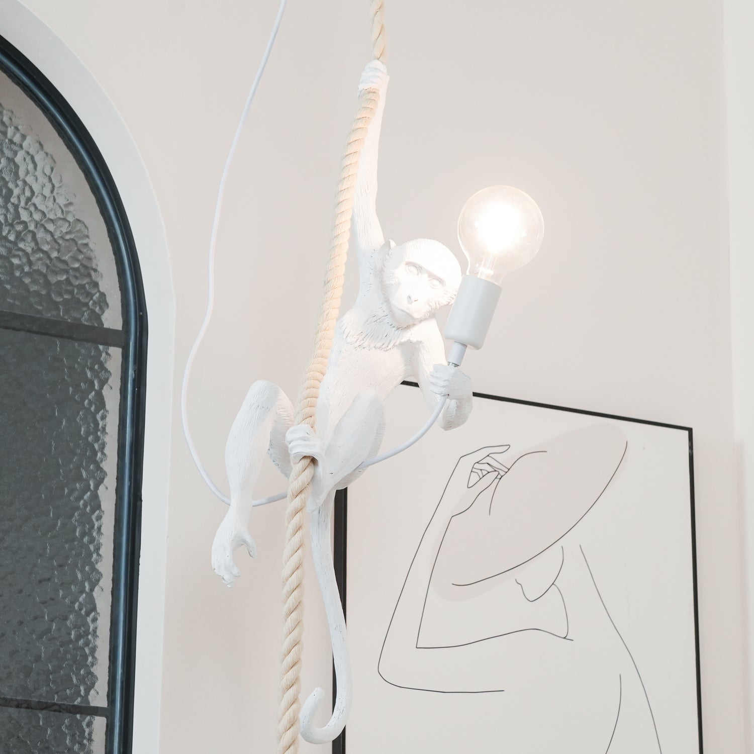 Epiran Resin Rope Artistic Pendant Lamp-Neutral Decor