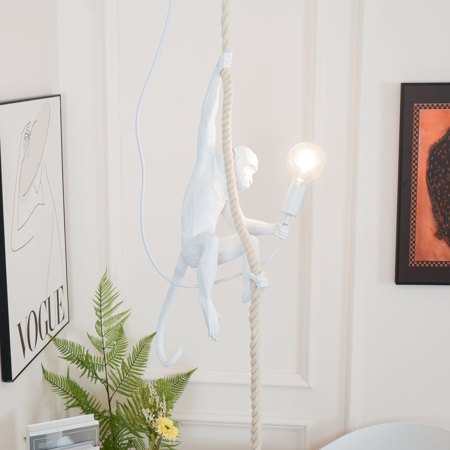 Epiran Resin Rope Artistic Pendant Lamp-Neutral Decor