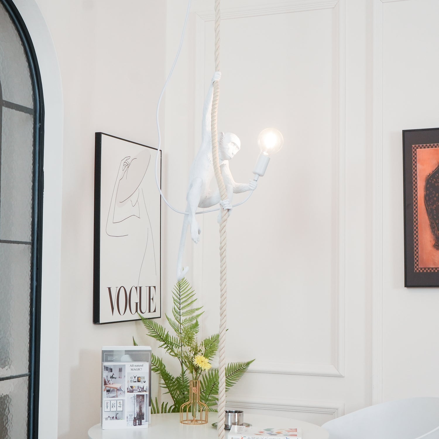 Epiran Resin Rope Artistic Pendant Lamp-Neutral Decor