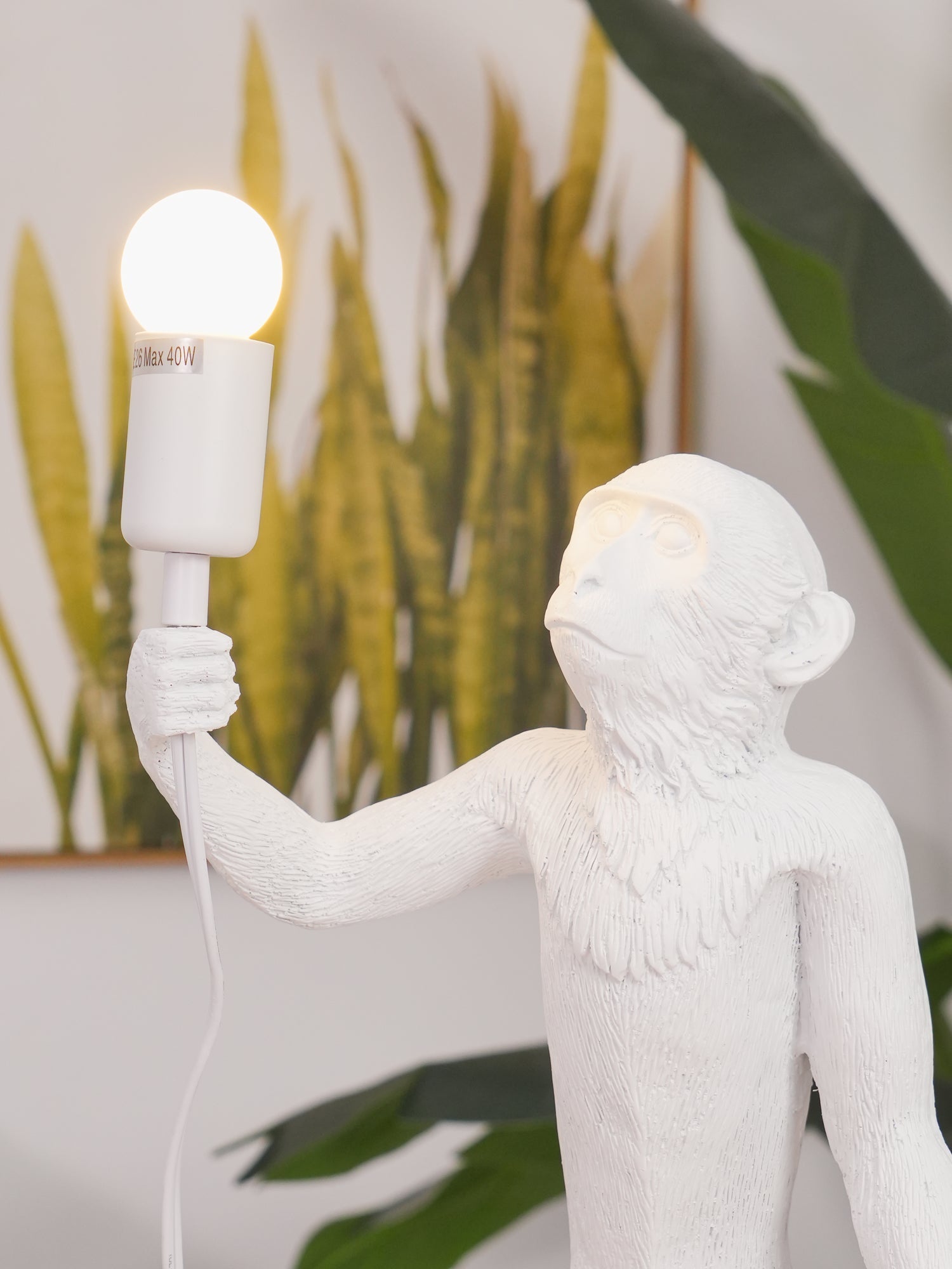 Riven Resin Whimsical Table Lamp-Neutral Decor
