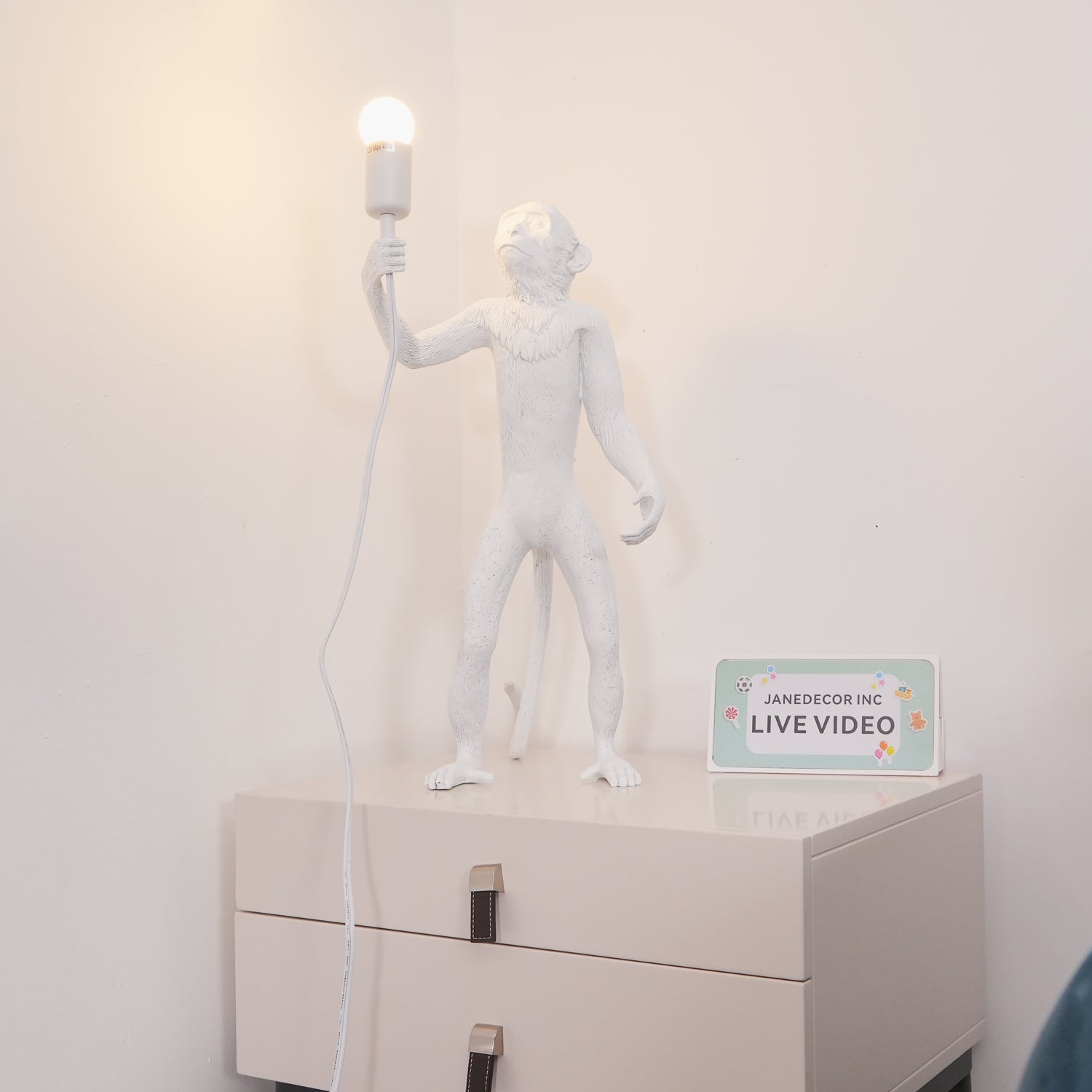 Riven Resin Whimsical Table Lamp-Neutral Decor