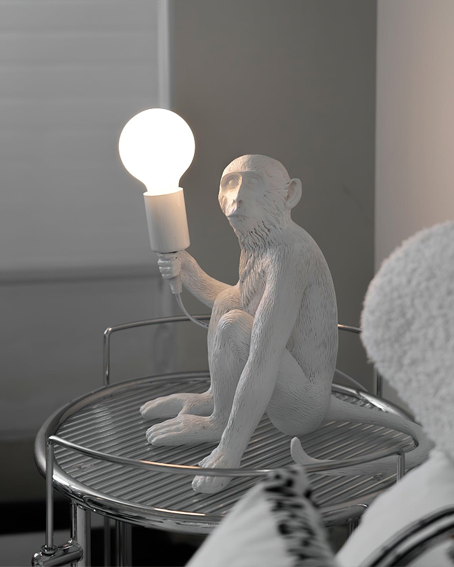 Riven Resin Whimsical Table Lamp-Neutral Decor