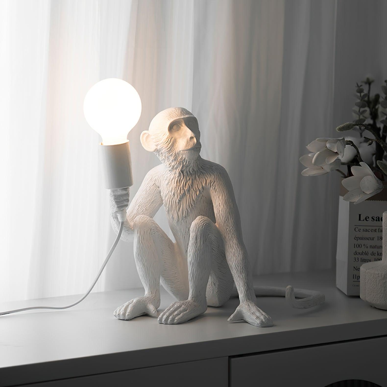 Riven Resin Whimsical Table Lamp-Neutral Decor