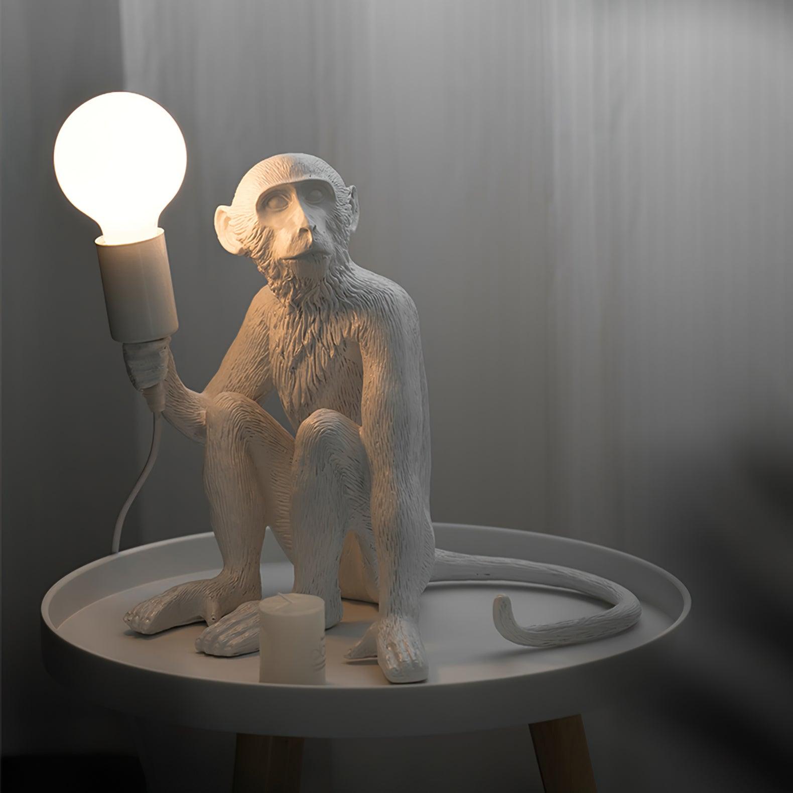 Riven Resin Whimsical Table Lamp-Neutral Decor