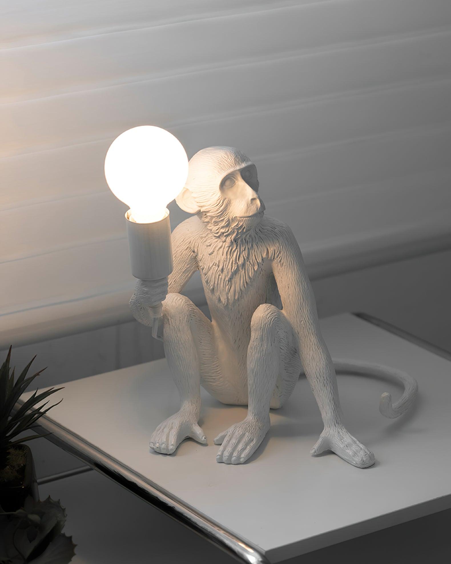 Riven Resin Whimsical Table Lamp-Neutral Decor