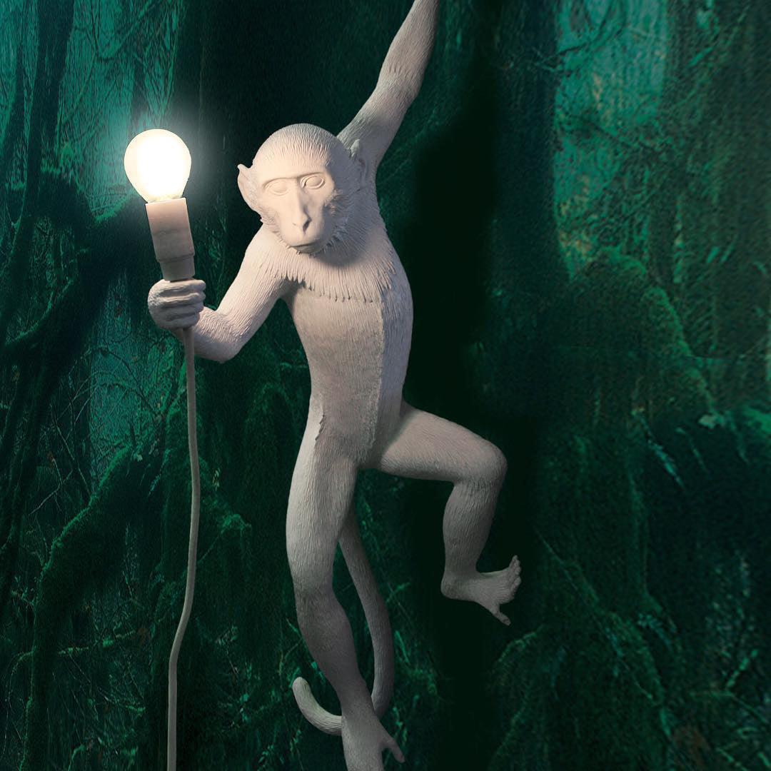 Bnx Art Unique Monkey Resin Wall Lamp-Neutral Decor