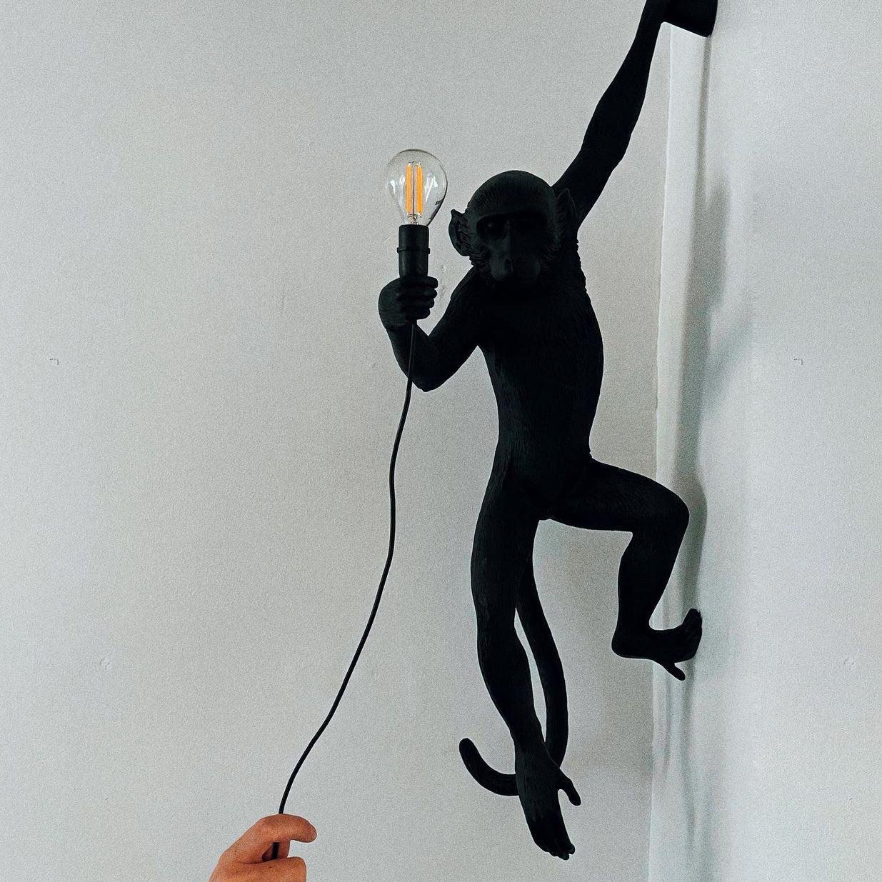 Bnx Art Unique Monkey Resin Wall Lamp-Neutral Decor