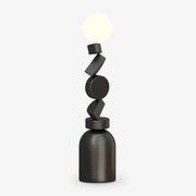 Veloz Floor Lamp Monolith Cube Black Base-Neutral Decor