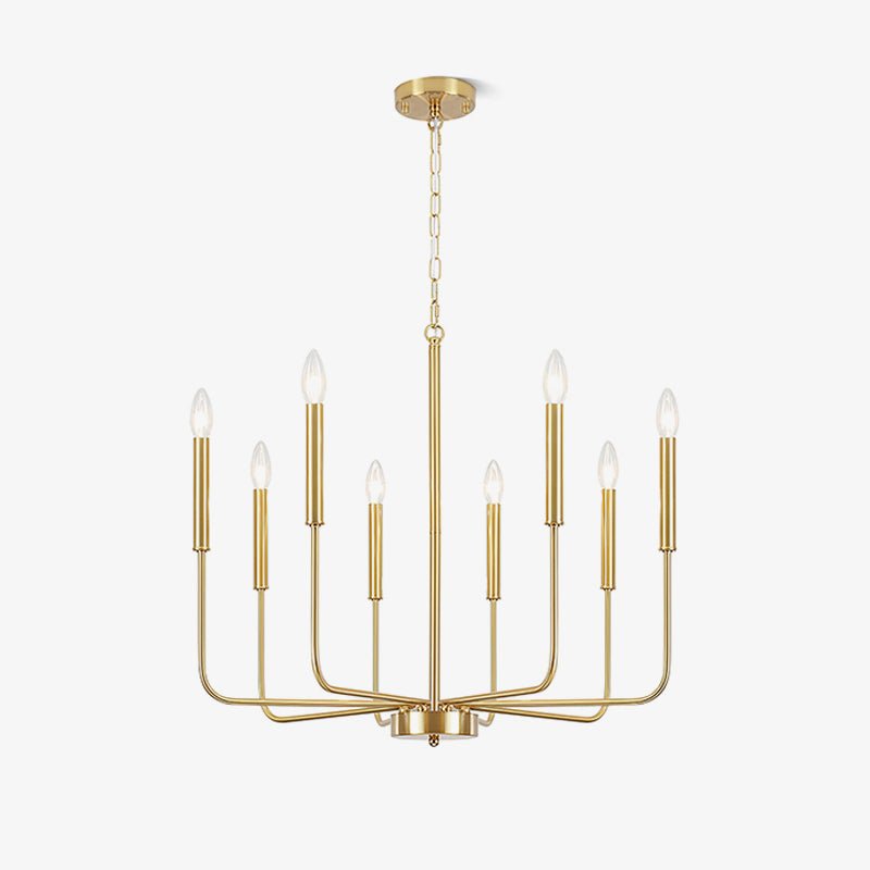 Lustra Chandelier Candle Arm Modern-Neutral Decor