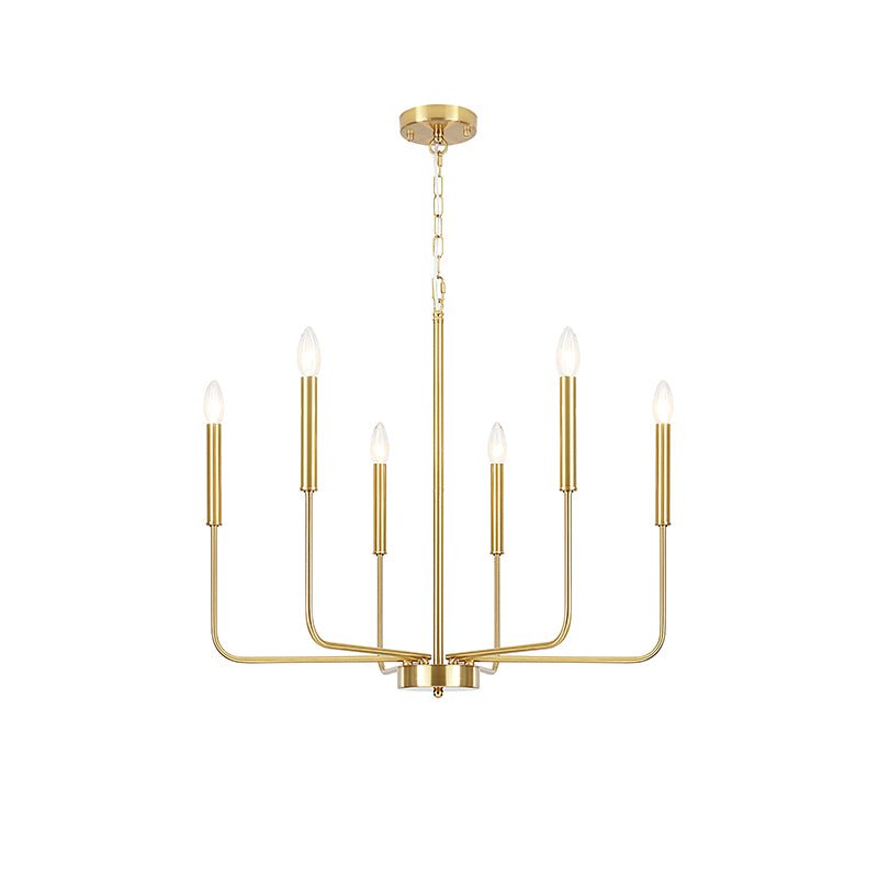 Lustra Chandelier Candle Arm Modern-Neutral Decor