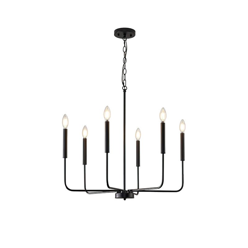 Lustra Chandelier Candle Arm Modern-Neutral Decor