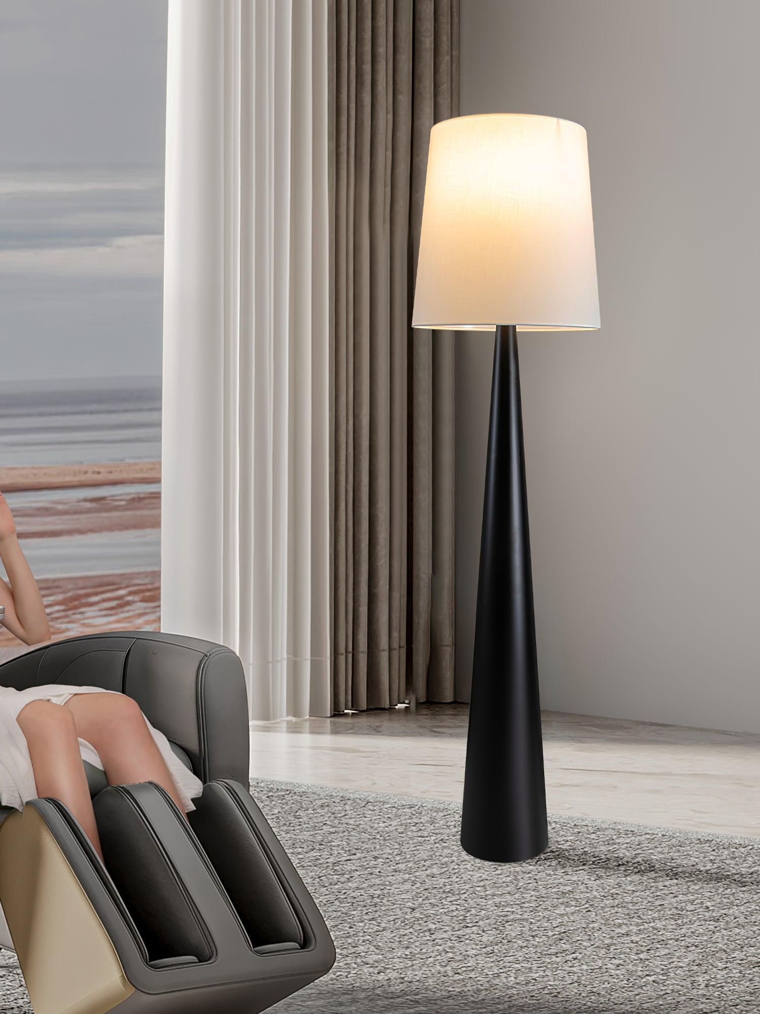 Brenor Fabric Minimalist Floor Lamp-Neutral Decor