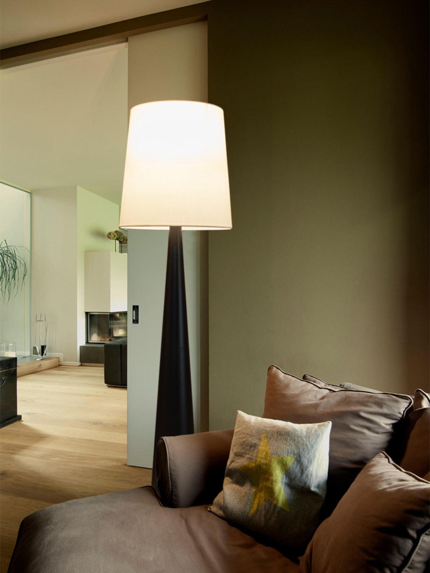 Brenor Fabric Minimalist Floor Lamp-Neutral Decor