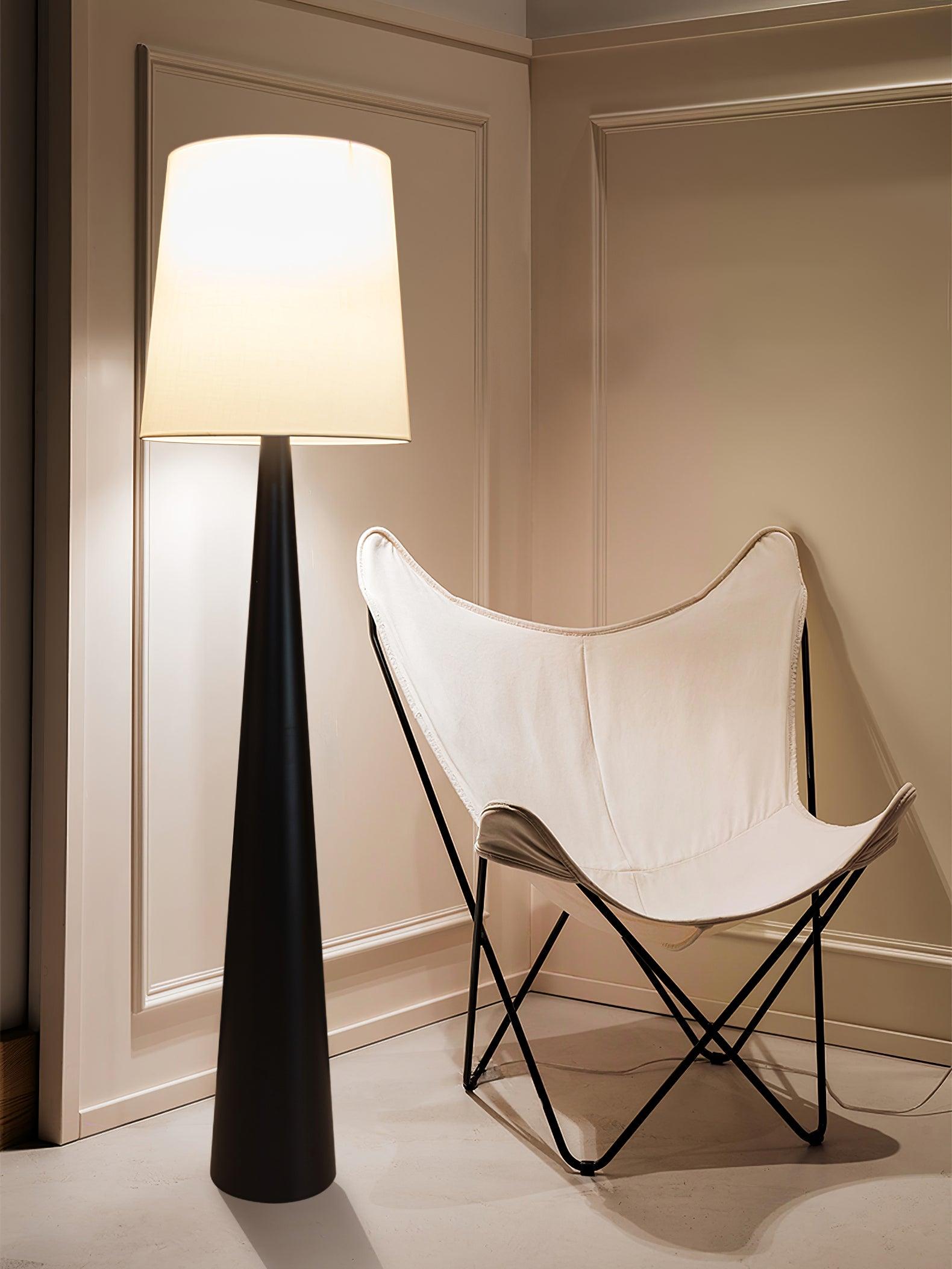Brenor Fabric Minimalist Floor Lamp-Neutral Decor