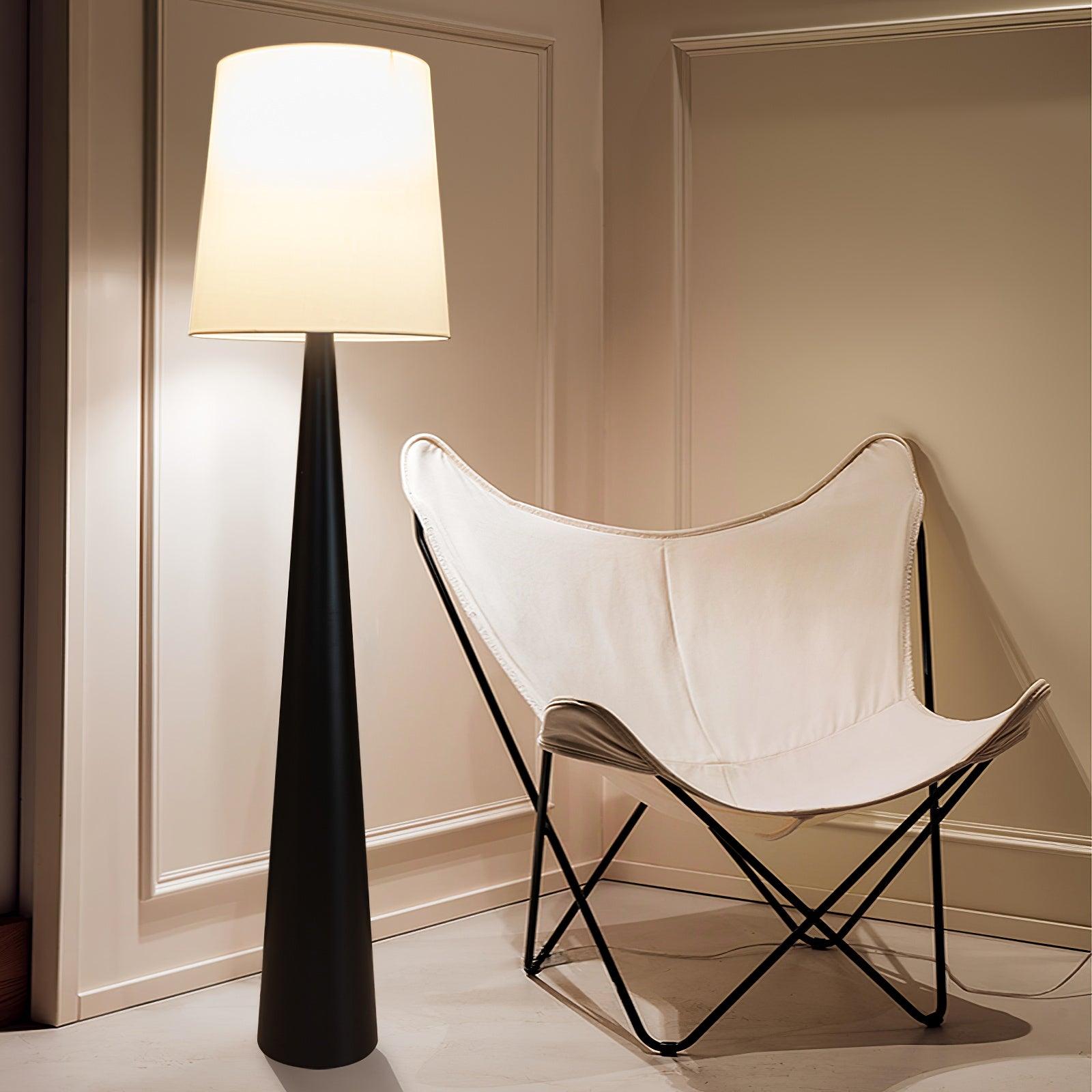 Brenor Fabric Minimalist Floor Lamp-Neutral Decor