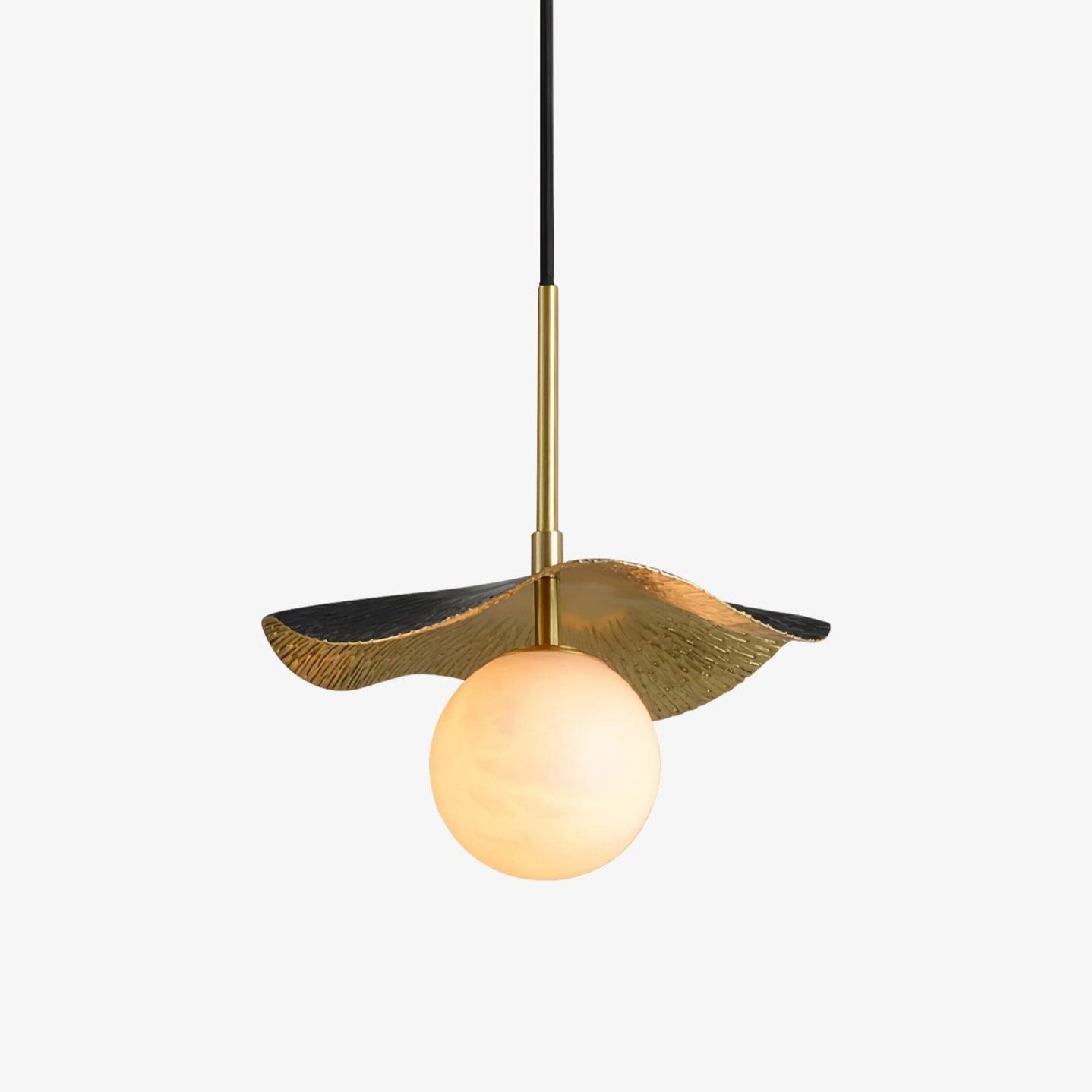 Talem Leaf Canopy Alabaster Pendant Light-Neutral Decor