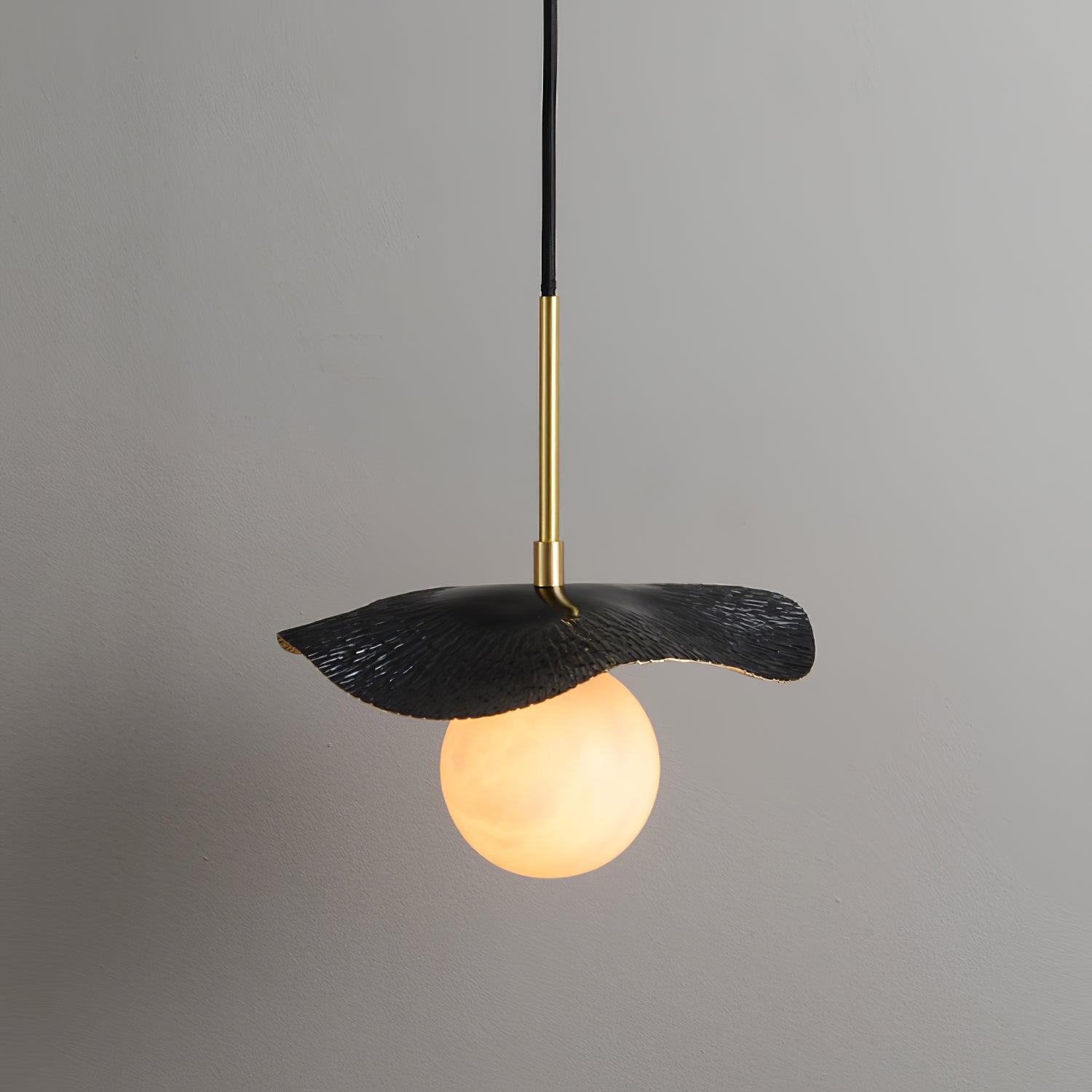 Talem Leaf Canopy Alabaster Pendant Light-Neutral Decor
