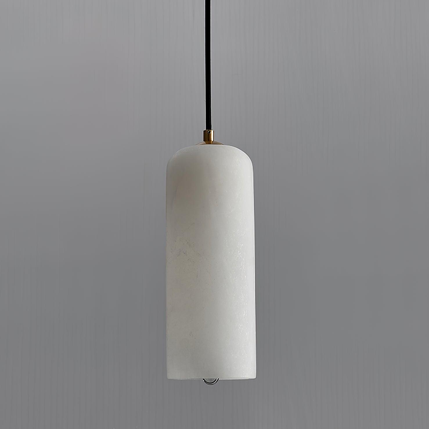Zashayra Cylindrical Alabaster Pendant Light-Neutral Decor