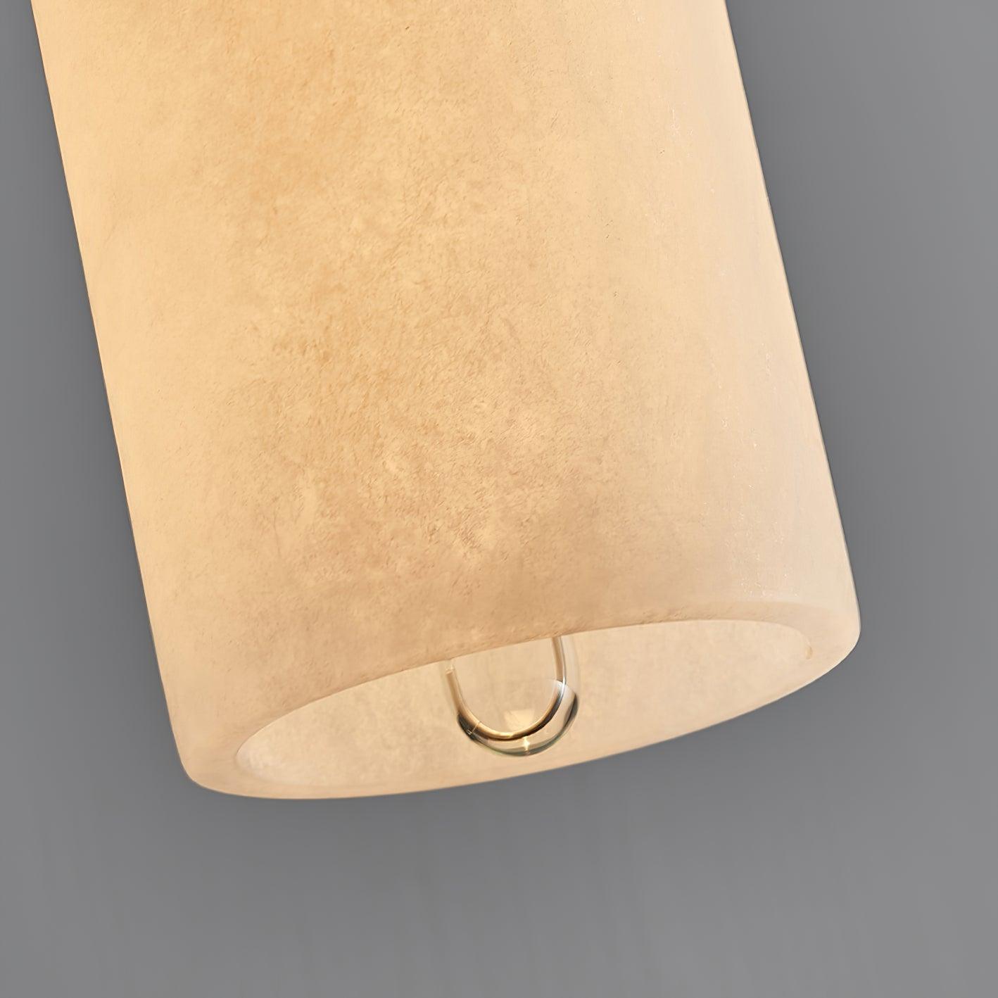 Zashayra Cylindrical Alabaster Pendant Light-Neutral Decor