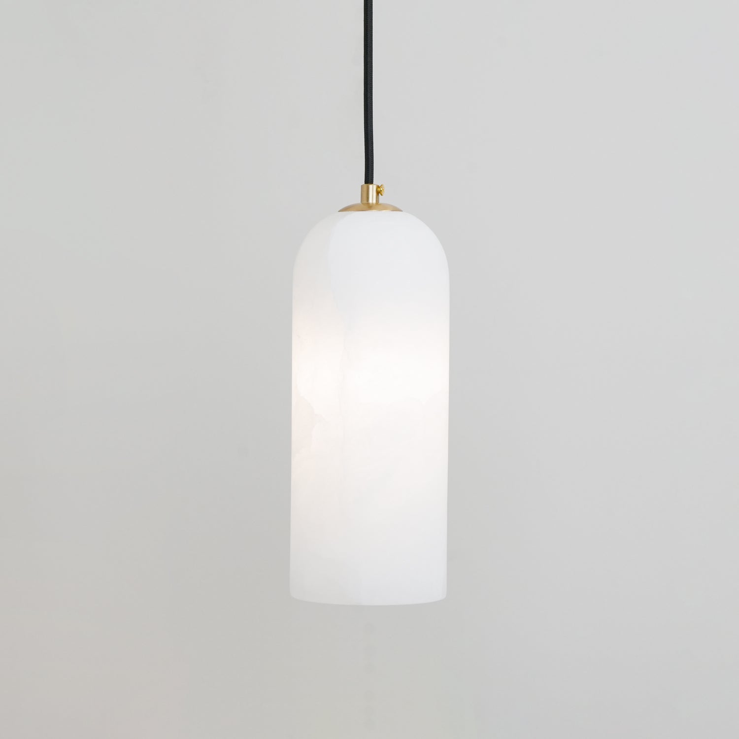 Zashayra Cylindrical Alabaster Pendant Light-Neutral Decor