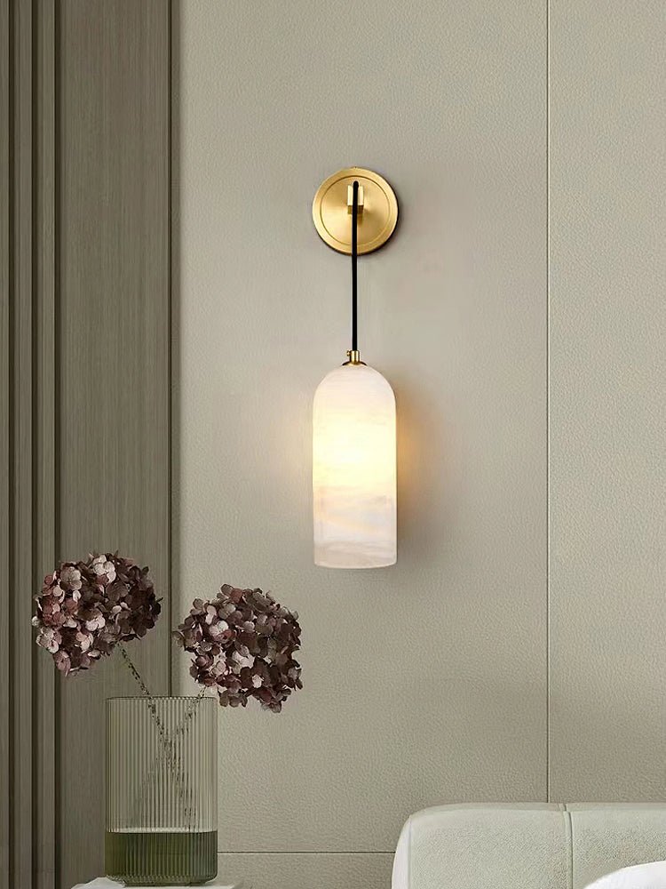 Virel Pendant Alabaster Wall Light-Neutral Decor
