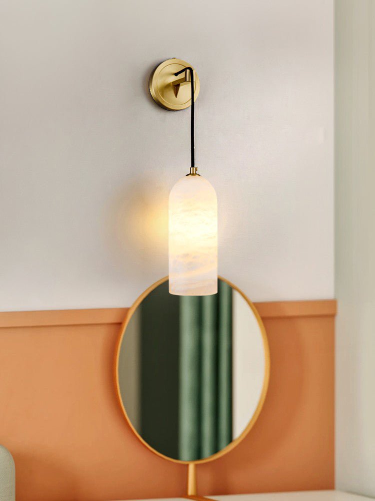 Haelion Pendant Alabaster Wall Light-Neutral Decor