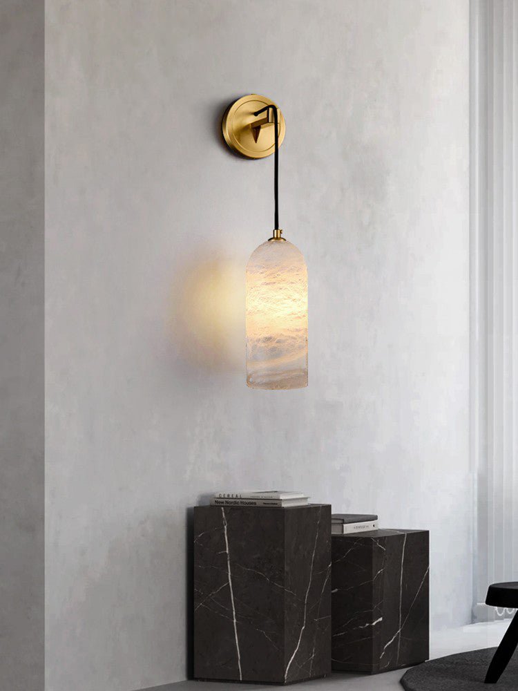Virel Pendant Alabaster Wall Light-Neutral Decor