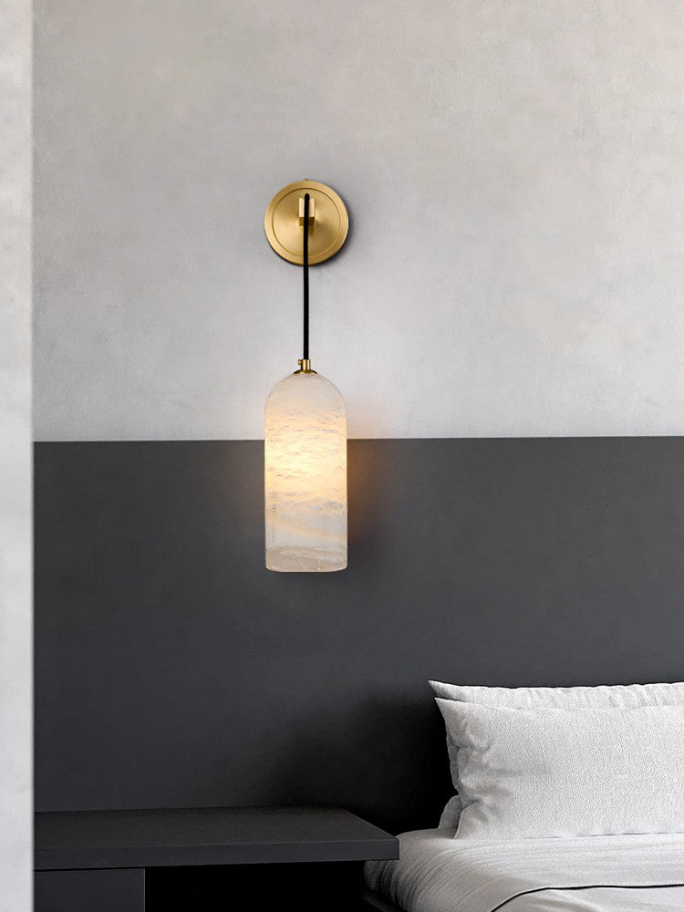 Virel Pendant Alabaster Wall Light-Neutral Decor