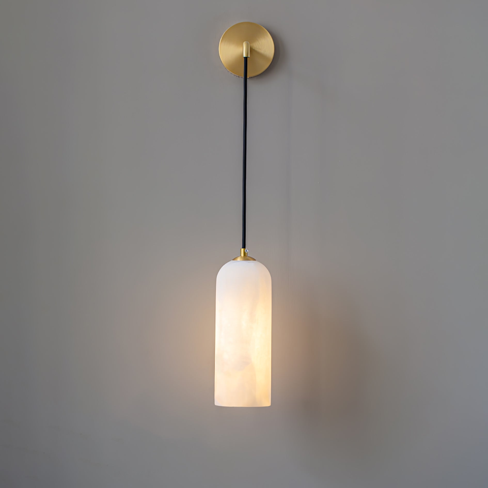 Virel Pendant Alabaster Wall Light-Neutral Decor