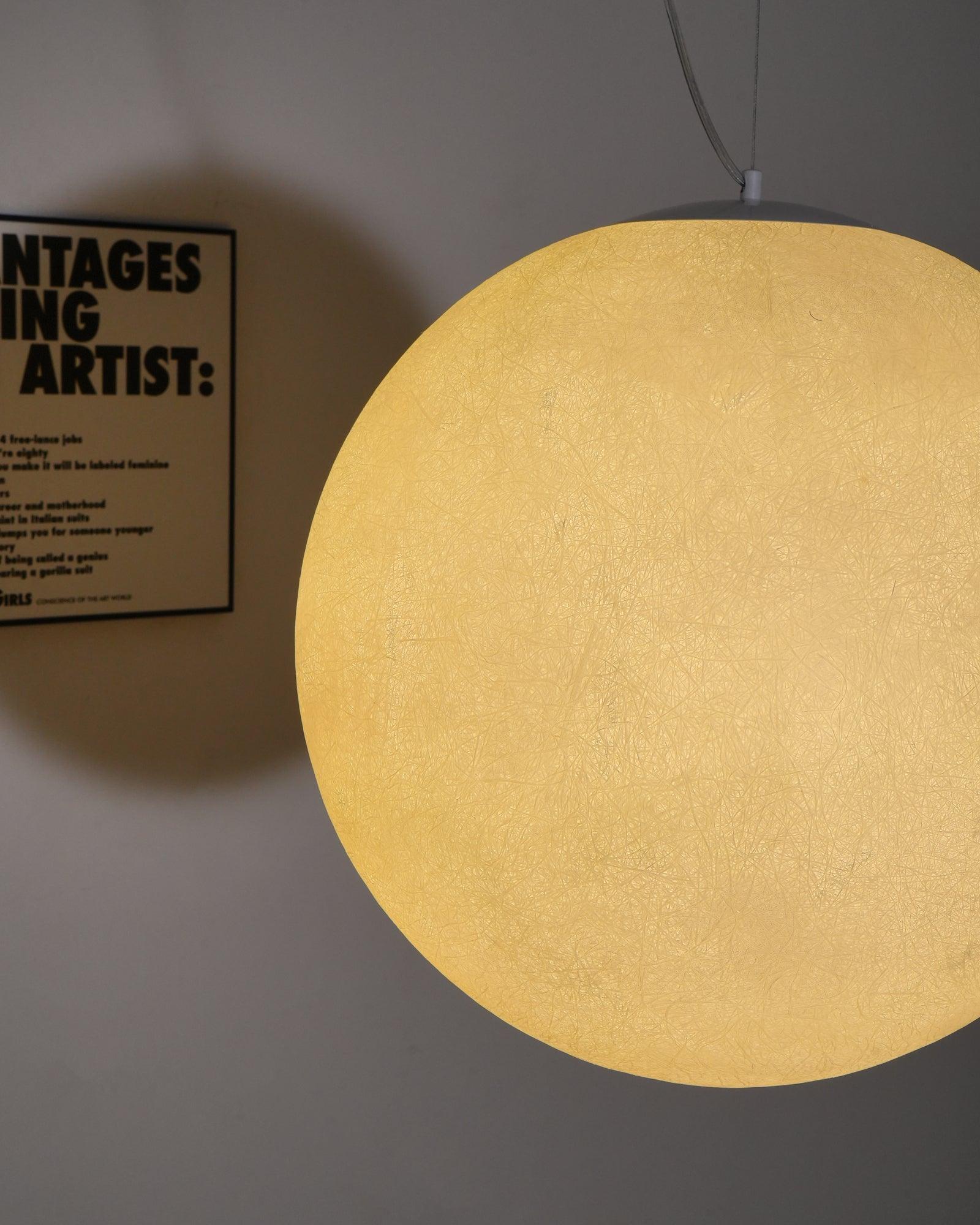 Lustra Pendant Lamp Moon Shaped for Living Room-Neutral Decor