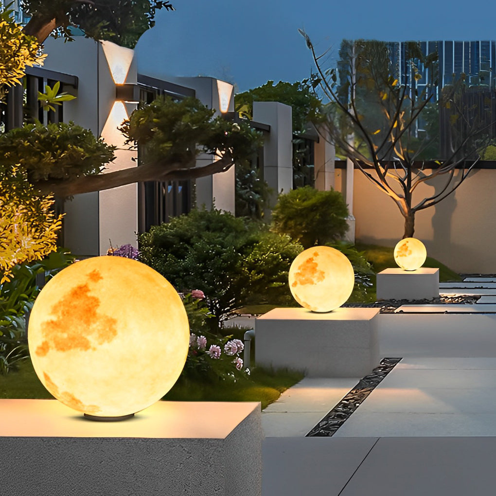 Admira Moon Pier-Mount Pillar PE Outdoor Post Light