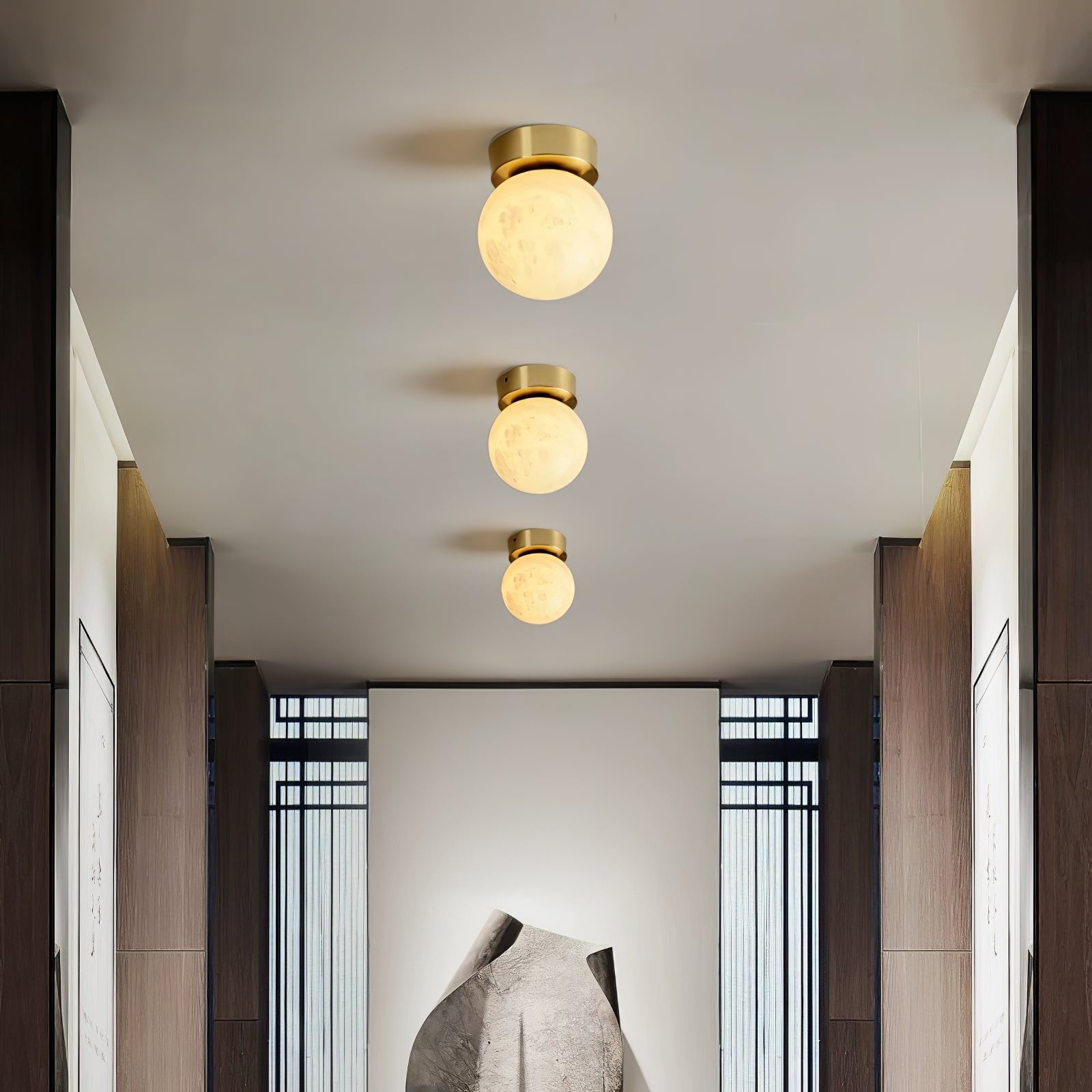 Otheyra Minimalist Alabaster Flush Mount Light-Neutral Decor
