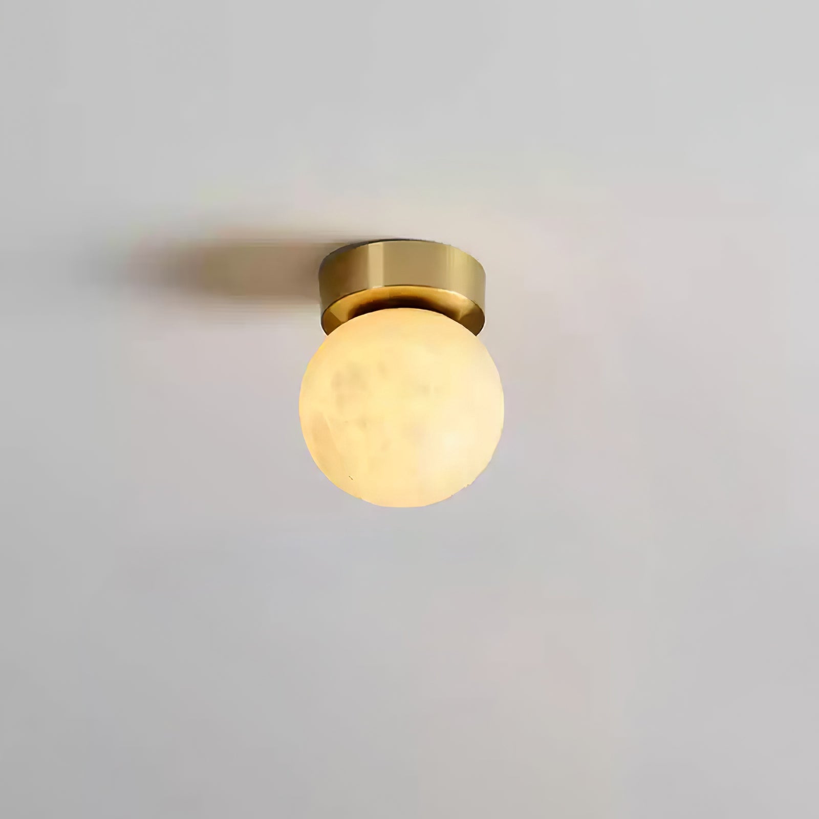 Otheyra Minimalist Alabaster Flush Mount Light-Neutral Decor