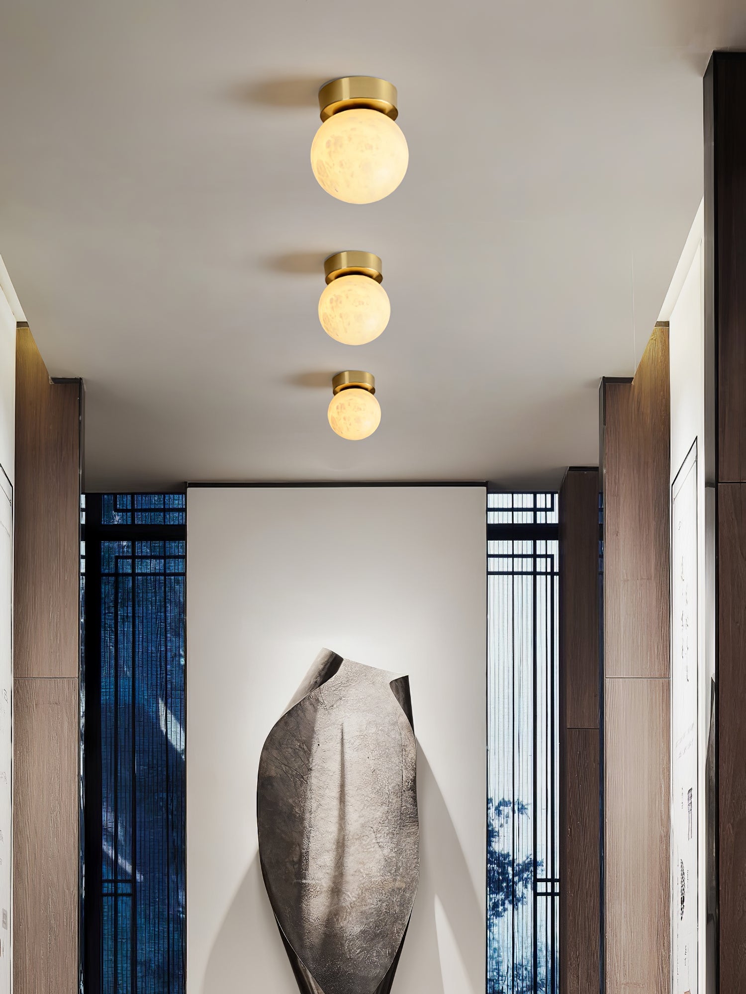 Otheyra Minimalist Alabaster Flush Mount Light-Neutral Decor