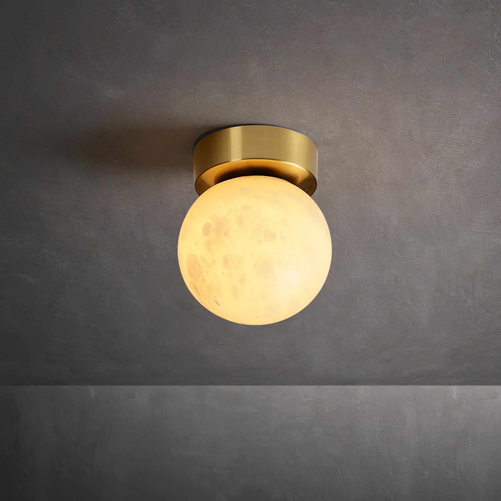 Otheyra Minimalist Alabaster Flush Mount Light-Neutral Decor