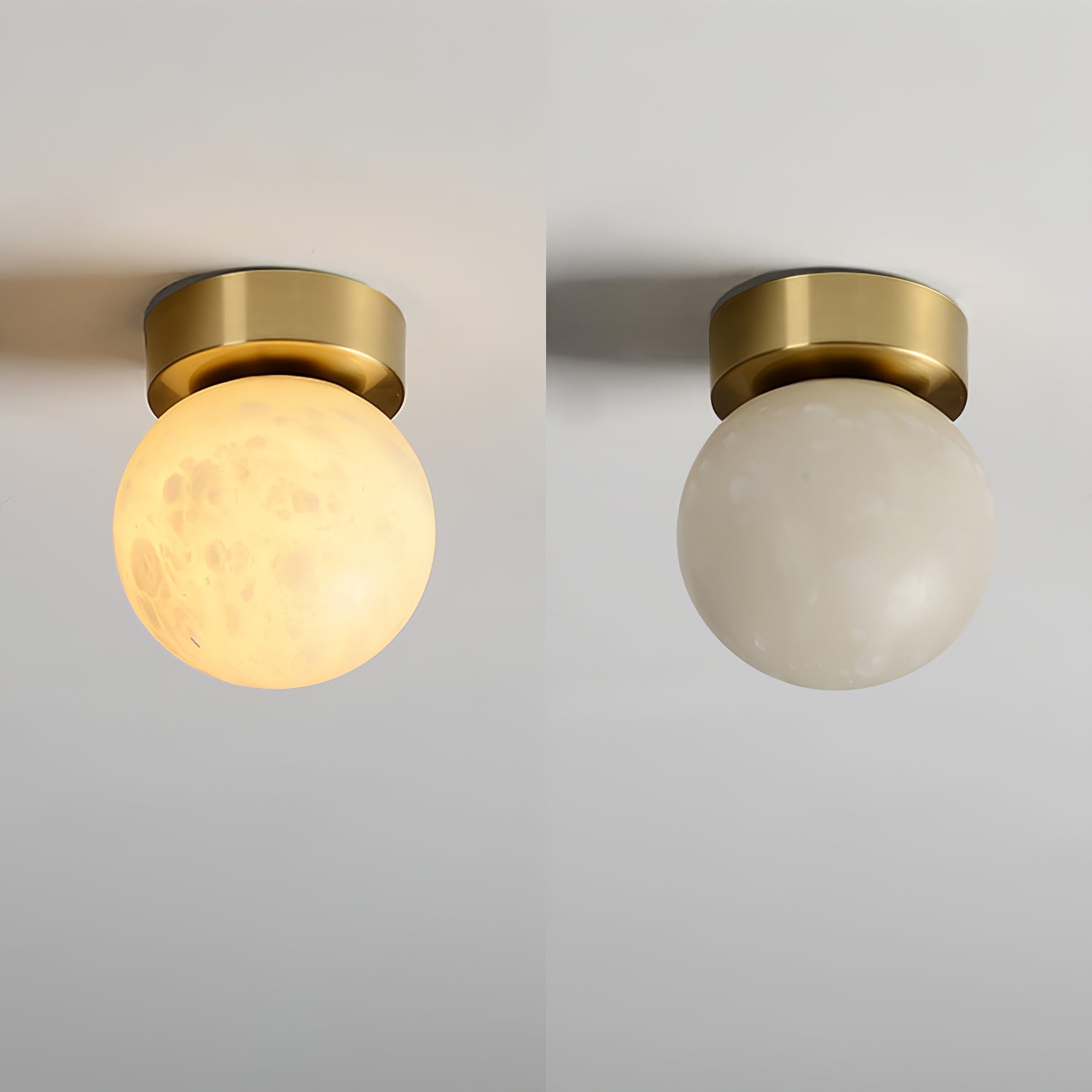 Otheyra Minimalist Alabaster Flush Mount Light-Neutral Decor