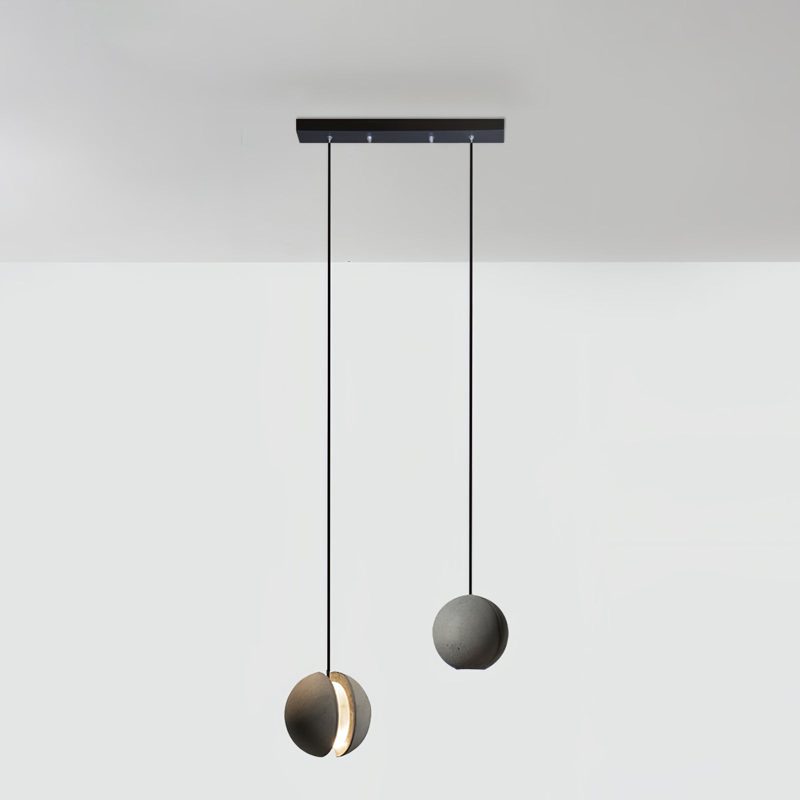 Umi Pendant Lamp Concrete Sphere Moon Minimalist-Neutral Decor