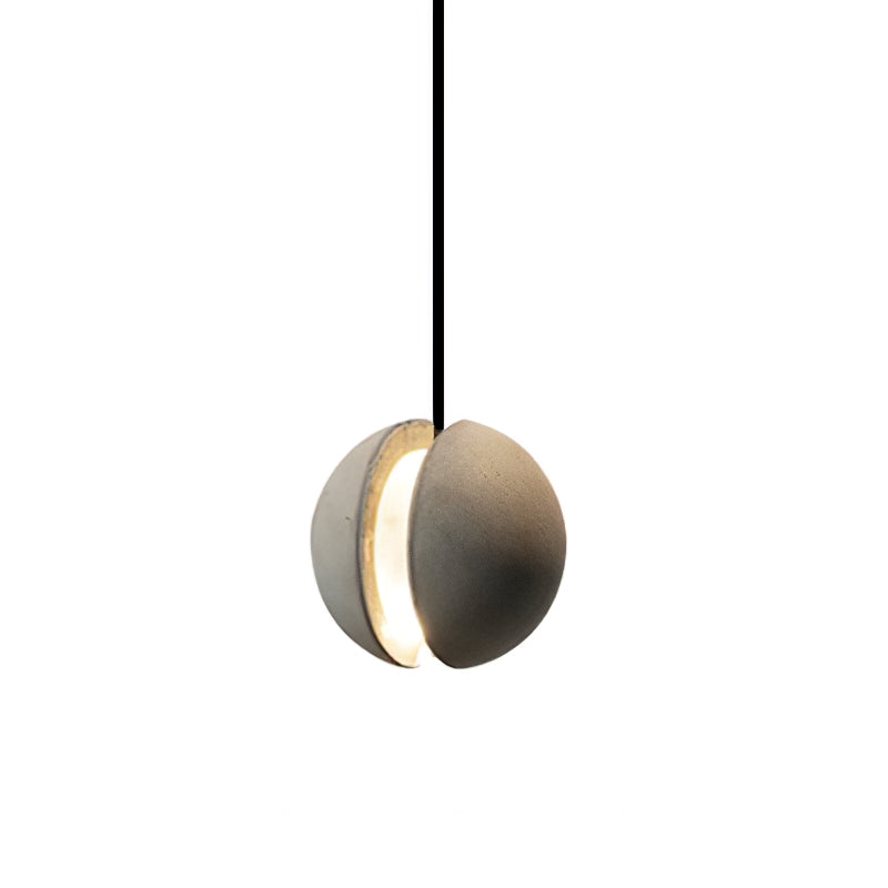 Umi Pendant Lamp Concrete Sphere Moon Minimalist-Neutral Decor