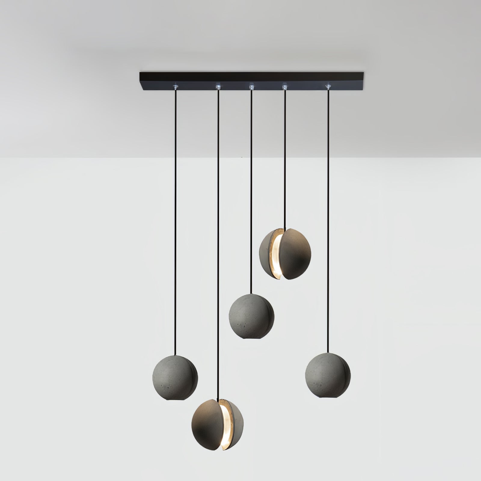 Umi Pendant Lamp Concrete Sphere Moon Minimalist-Neutral Decor