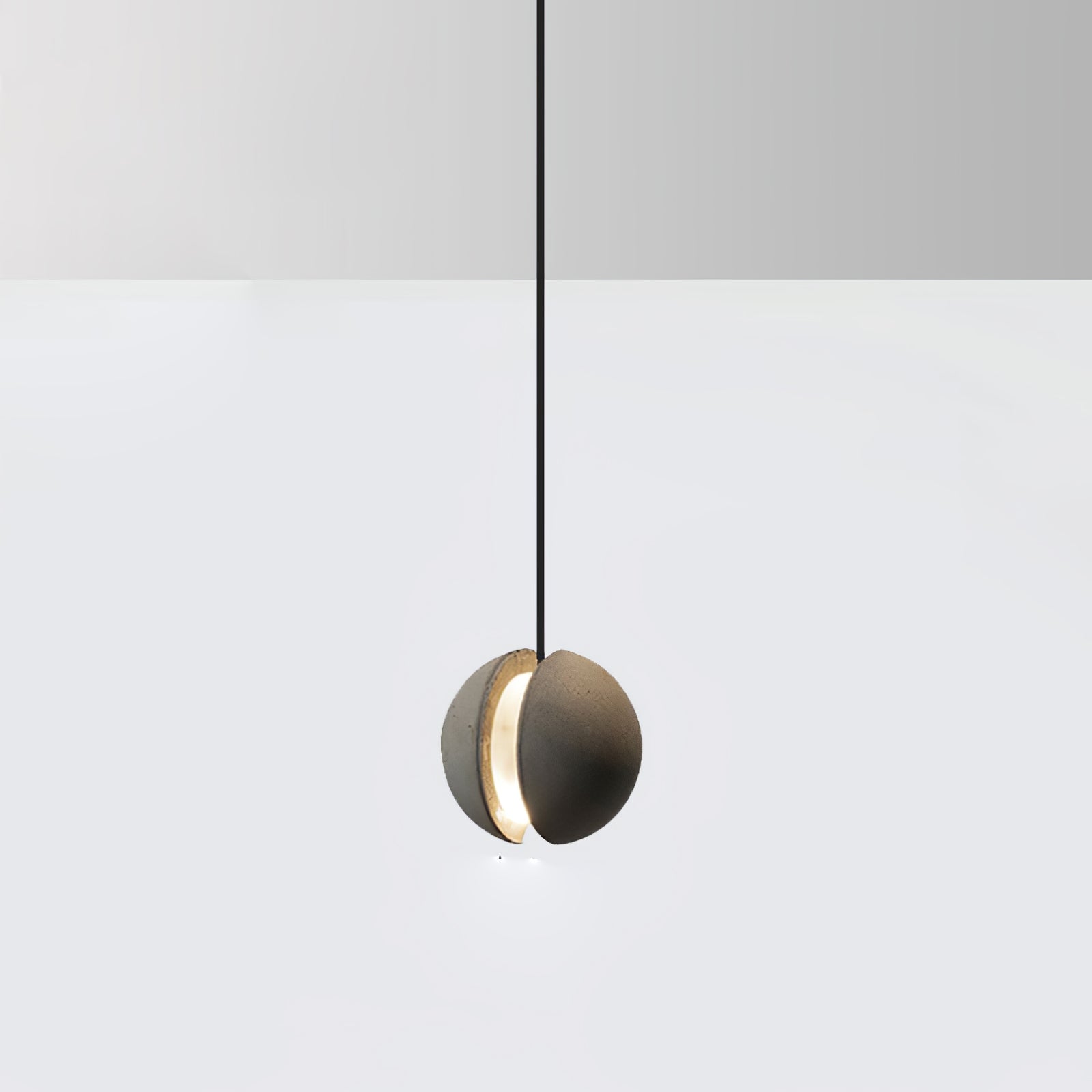 Umi Pendant Lamp Concrete Sphere Moon Minimalist-Neutral Decor