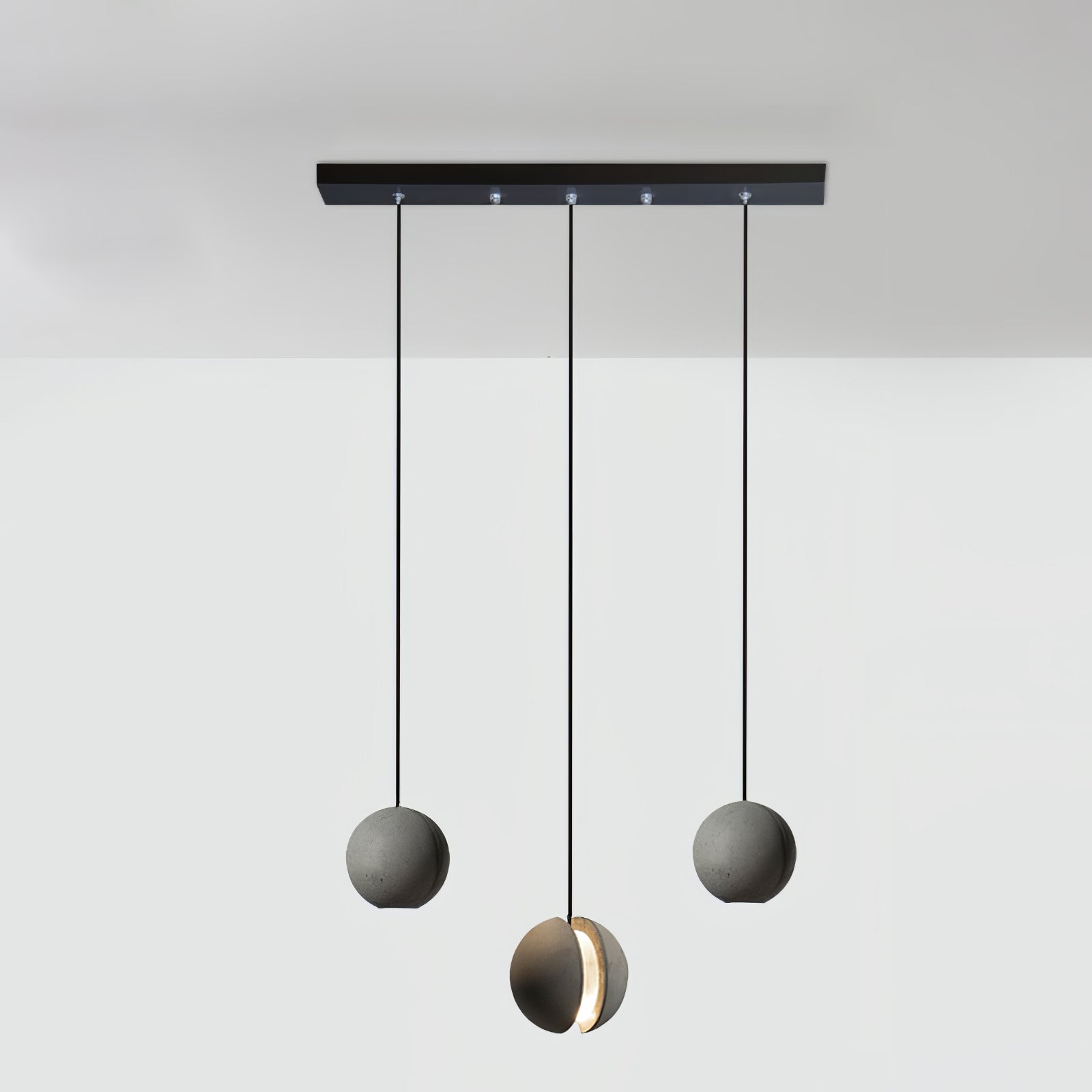 Umi Pendant Lamp Concrete Sphere Moon Minimalist-Neutral Decor