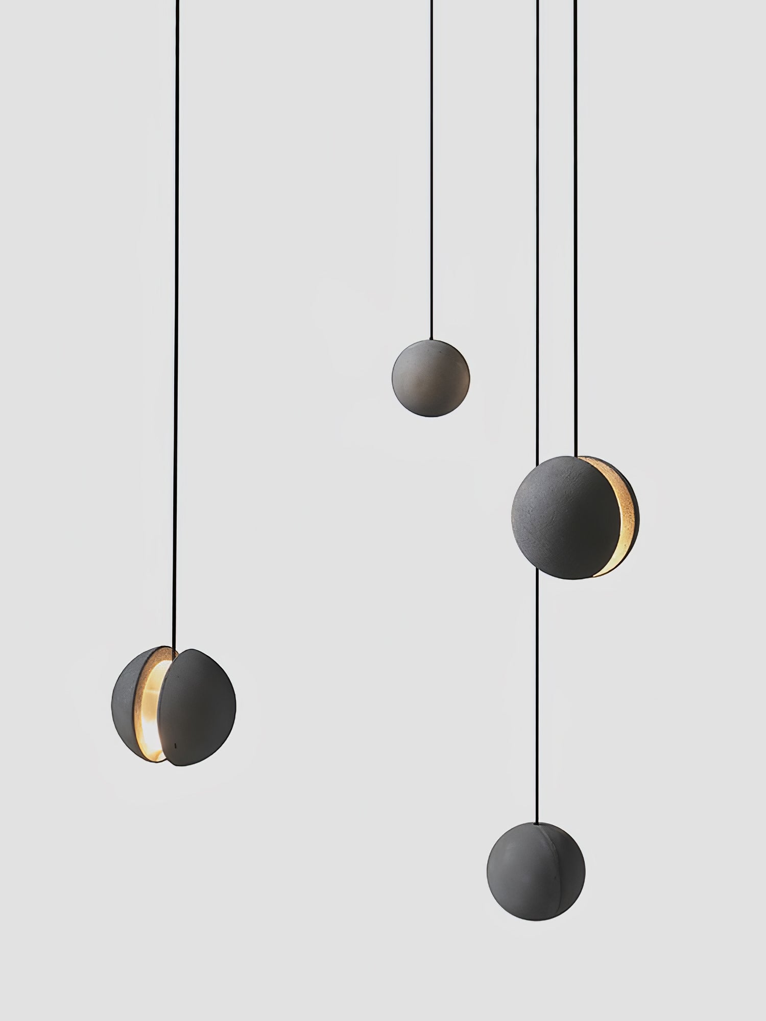 Umi Pendant Lamp Concrete Sphere Moon Minimalist-Neutral Decor