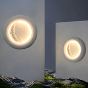 Berha Creative Moon LED Modern Concrete Outdoor Wall Lamp